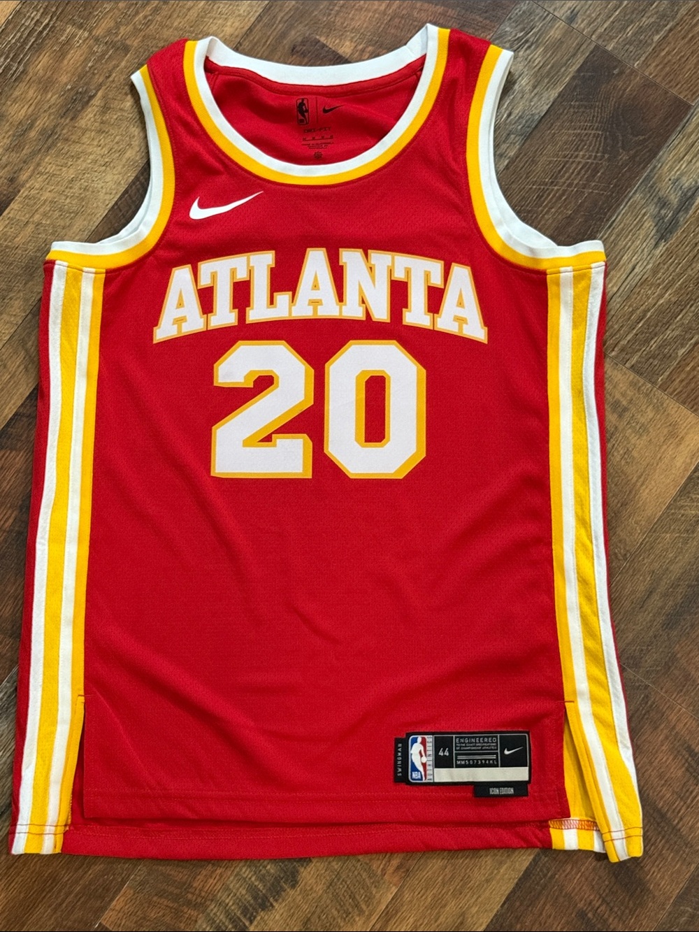 Nike Atlanta Hawks John Collins #20 Icon Edition Dri-FIT Swingman Jersey Medium